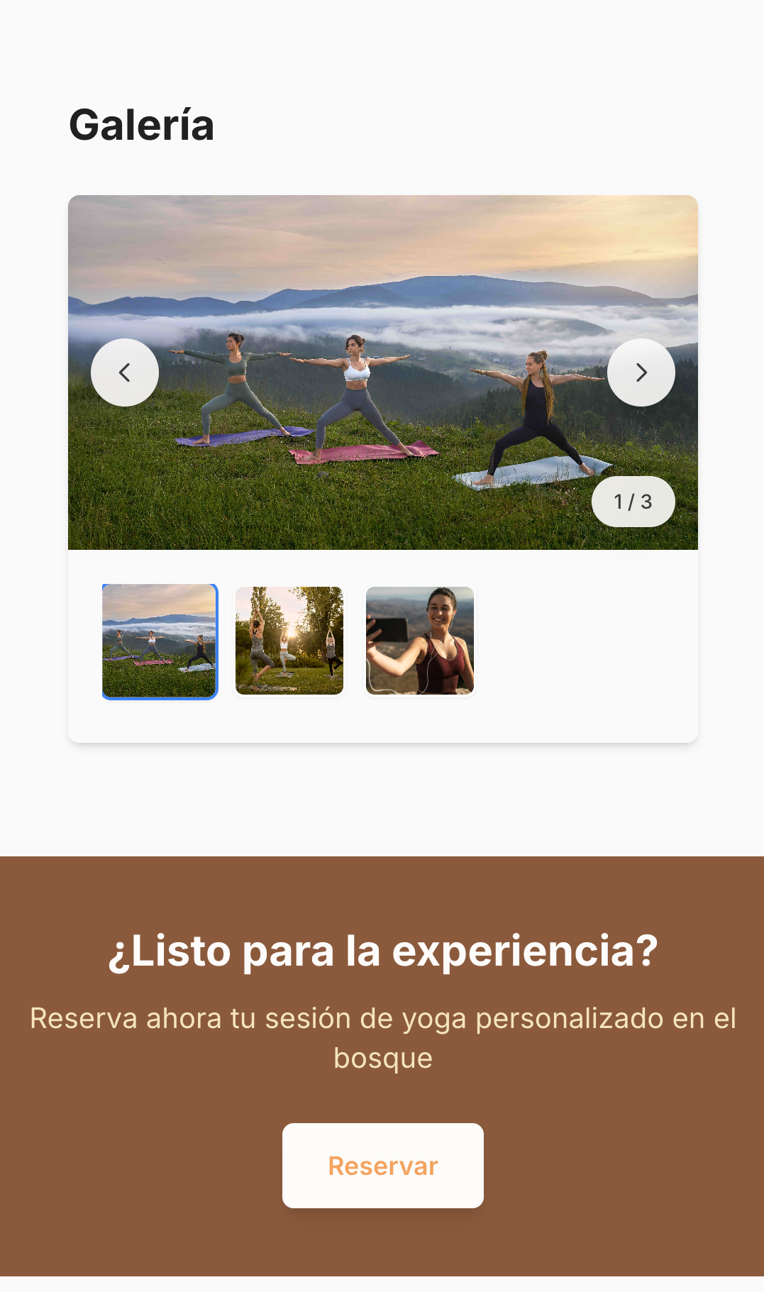 Yoga con María - Landing mobile - Image 3